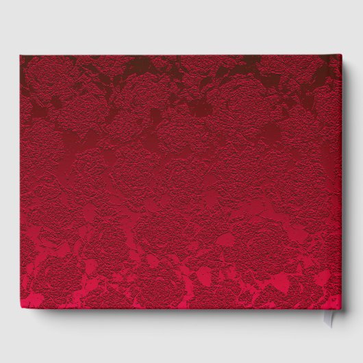 Rood Gold Black Kerstwinter-monogram Gastenboek (Achterkant)