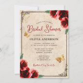 Rood Gold Elegant Vrijgezellenfeest Kaart (Voorkant)