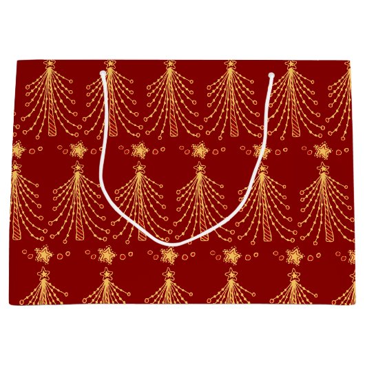Rood Gold kerstboomlampje Groot Cadeauzakje (Voorkant)