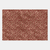 Rood Gold Sparkle-Stip — Luipaard afdrukken     Inpakpapier Vel (Voorkant 2)