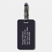 Rood Golf-T-shirt met sterren Bagagelabel (Achterkant verticaal)