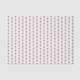 Rood golf thema afstudeer monogram patroon tissuepapier
