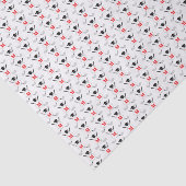 Rood golf thema afstudeer monogram patroon tissuepapier (Detail)