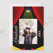 Rood Gordijn Zwart & Geel Foto Afstuderen Afstudee Kaart (Voorkant)