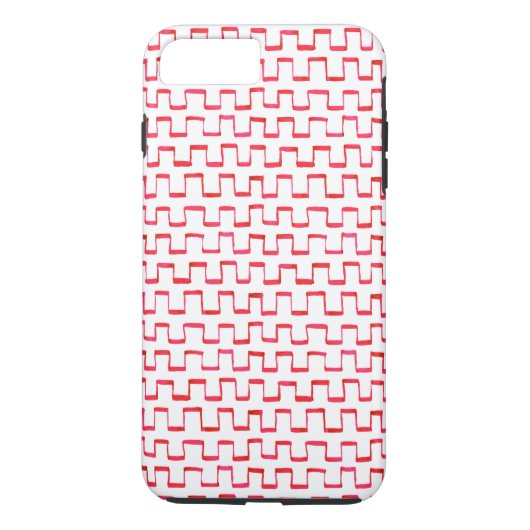 Rood gouache gekanteld patroon Case-Mate iPhone case (Achterkant)