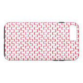 Rood gouache gekanteld patroon Case-Mate iPhone case (Achterkant (Horizontaal))