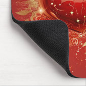 Rood & Goud 3-D Harten Design Muismat (Hoek)