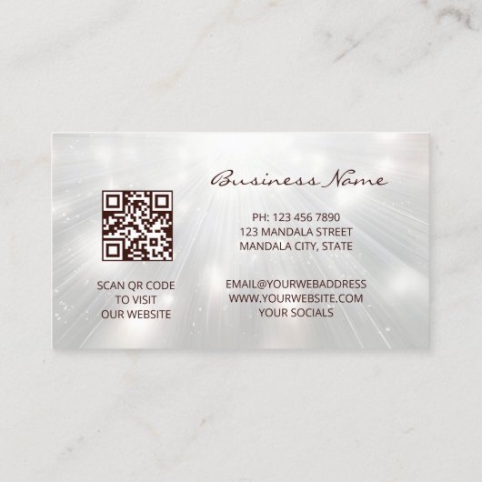 Rood Goud 3D Mandala Visitekaartje (Achterkant)