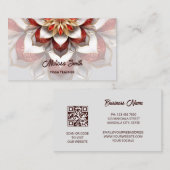 Rood Goud 3D Mandala Visitekaartje (Voorkant / Achterkant)