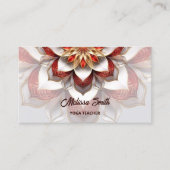 Rood Goud 3D Mandala Visitekaartje (Voorkant)