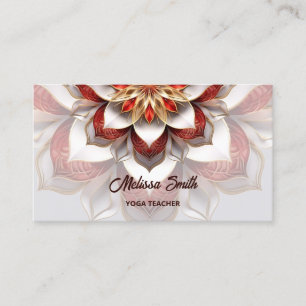Rood Goud 3D Mandala Visitekaartje