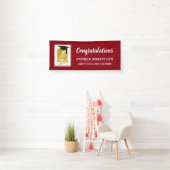 Rood & Goud AFSTUDEERDER | Bewerkbare kleur | Afge Spandoek (Insitu)