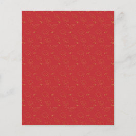 Rood & Goud Afstudeermuts Opgooien Scrapbook Papie