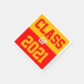 Rood & Goud Afstuderen Klasse van 2024 Servet (Hoek)