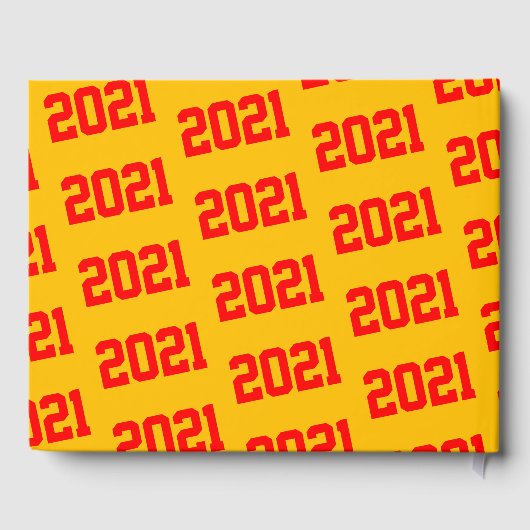 Rood & Goud Afstuderen Party Class van 2024 Gastenboek (Achterkant)