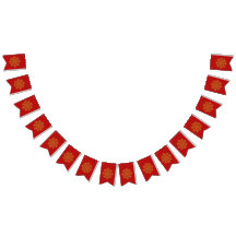 Rood & Goud Arabisch geïnspireerde Bunting Flags