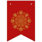 Rood & Goud Arabisch geïnspireerde Bunting Flags Vlaggetjes (Eerste vlag)