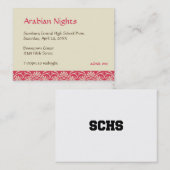 Rood goud Arabische prom bieden aangepaste toegang Visitekaartje (Voorkant / Achterkant)