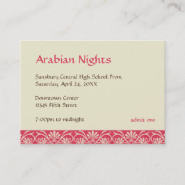 Rood goud Arabische prom bieden aangepaste toegang Visitekaartje