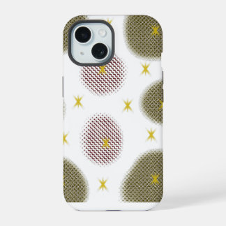 Rood & Goud Artistiek Patroon iPhone 15 Case