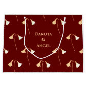 Rood Goud Bloem Paar's Romantisch Groot Cadeauzakje (Voorkant)