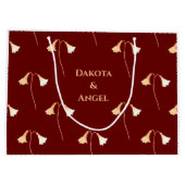 Rood Goud Bloem Paar's Romantisch Groot Cadeauzakje (Achterkant)