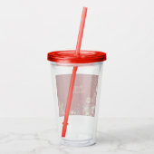 Rood Goud Bloemen Vakantie Acryl Tumbler Acryl Drinkbeker (Achterkant)
