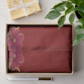 Rood Goud Bloemen Vakantie Tissue Papier (Geschenk)
