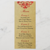 rood goud Bruiloft menu (Voorkant)