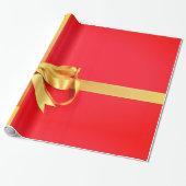 Rood Goud Cadeaupapier (Uitgerold)