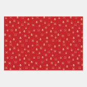 Rood Goud Chinees Nieuwjaar Fu 福 Geluksgift Inpakpapier Vel (Voorkant 2)