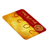 Rood Goud Chinees Paard papier-cut 2026 FPM Magneet (Rechterzijde)