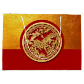 Rood Goud Chinees Paard papier-cut 2026 LGB Groot Cadeauzakje (Achterkant)