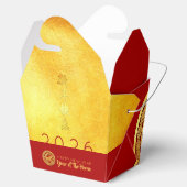 Rood Goud Chinees Paard papier-cut 2026 TOFB Bedankdoosjes (Geopend)