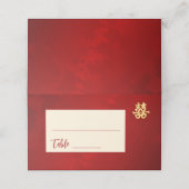 Rood goud | Chinese bruiloft Plaatskaartje (Buitenkant ongevouwen)