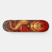Rood & Goud Chinese Draak Persoonlijk Skateboard (Horizontaal)