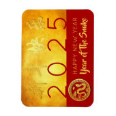 Rood Goud Chinese Slang papierknipkunst 2025 FPM Magneet (Verticaal)