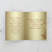 Rood Goud Christelijk Kerst Kaarten (Binnen)