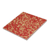 Rood Goud Confetti Abstract Tegeltje (Zijkant)