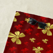 rood, goud, decoratie, geschenk, boog, vakantie, l strandlaken (In situ)