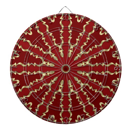Rood Goud Decoratief Dartbord (Voorkant)