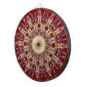 Rood Goud Decoratief Dartbord (Voorkant Rechts)