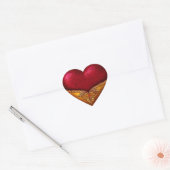 Rood & Goud Decoratief Hart Sticker (Envelop)
