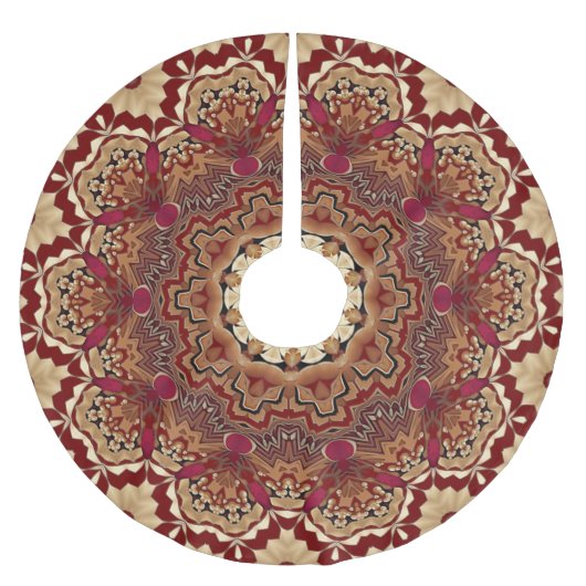 Rood Goud Decoratieve Boomrok Kerstboom Rok (Voorkant)