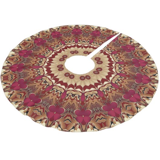 Rood Goud Decoratieve Boomrok Kerstboom Rok (Gekanteld)