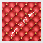Rood Goud Diamant Getuft Aangepaste Tekst Venster  Raamsticker (Vel)