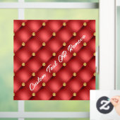 Rood Goud Diamant Getuft Aangepaste Tekst Venster  Raamsticker (Huis)