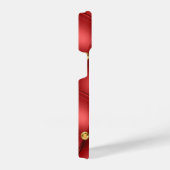 Rood Goud Diamant Getuft Custom Tekst iPhone Case Hoesje (Rechterkant)