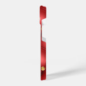 Rood Goud Diamant Getuft Custom Tekst iPhone Case iPhone Hoesje (Linkerkant)