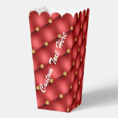 Rood Goud Diamant Getuft Custom Tekst Popcorn Box Bedankdoosjes (Achterkant)